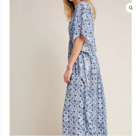 Anthropologie Rujuta Sheth Shira Caftan Cover-Up Size Fits All - Picture 4 of 12